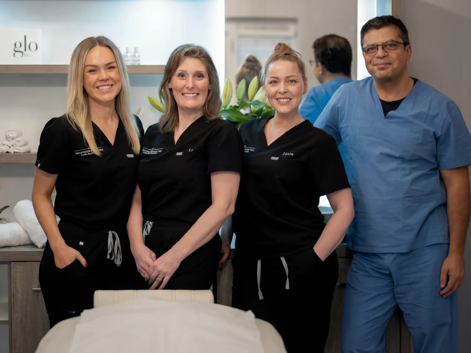 The London Road Clinic team: Lydia Griffin, Dr Shahe Boghossian, Jasmin Martin and Laura Baneviciute